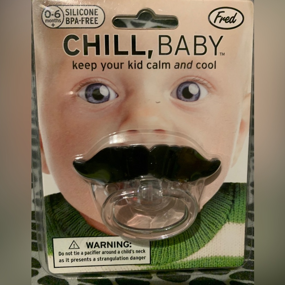 Moustache pacifier 0-6mnth *new*
